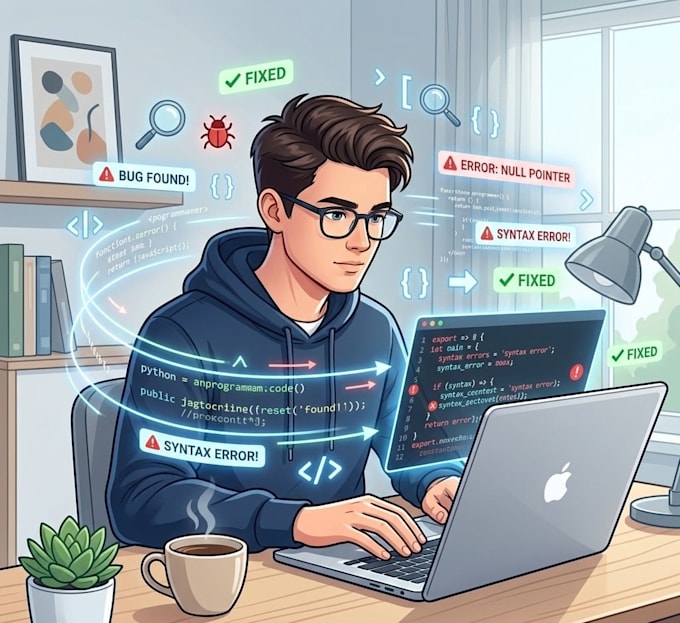 fix bugs in your python, java, or javascript code