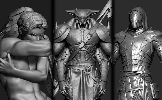 do 3d character sculpt for printing