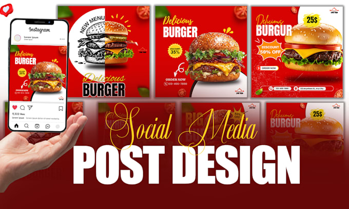 design editable restaurant canva templates for instagram posts