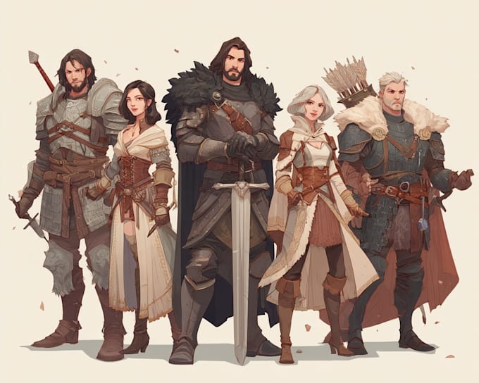 draw custom dnd party characters for dnd and pathfinder