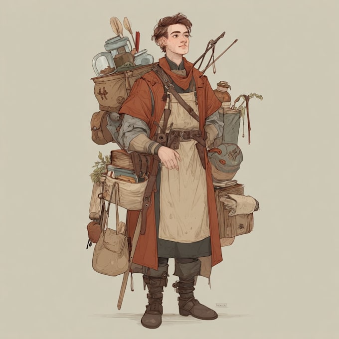 draw dnd character art and fantasy charecter art art