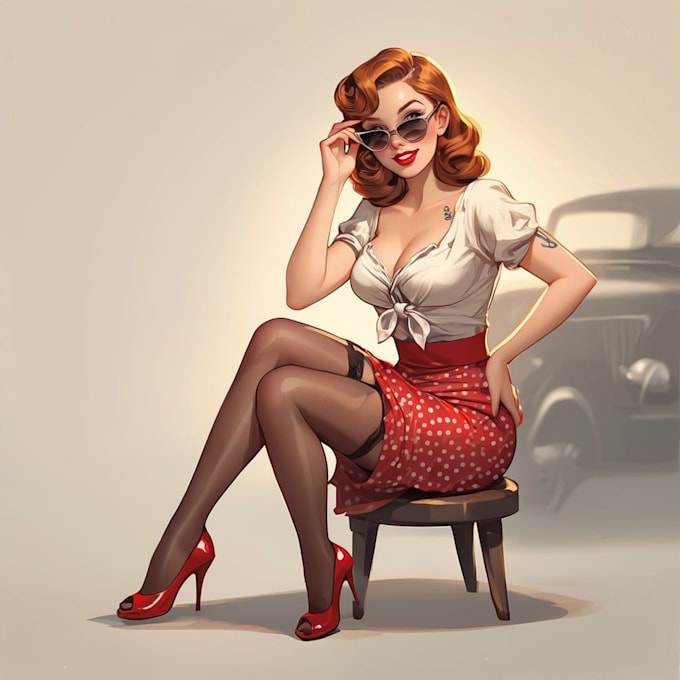 do design pin up art for any purpose