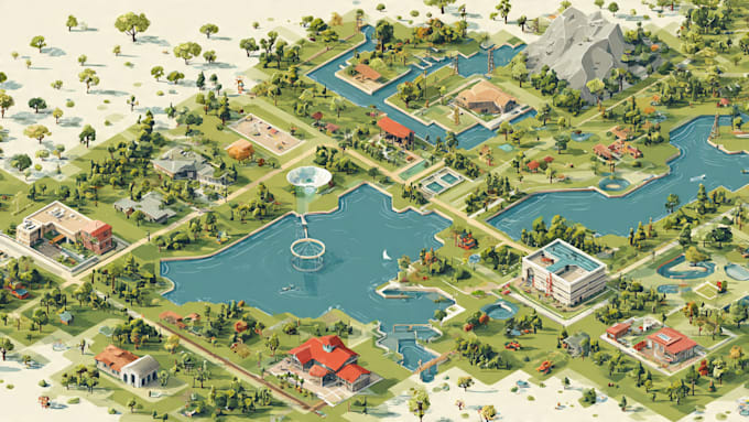design vector or isometric map illustration
