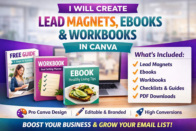 create high converting lead magnets, ebooks, and workbooks in canva