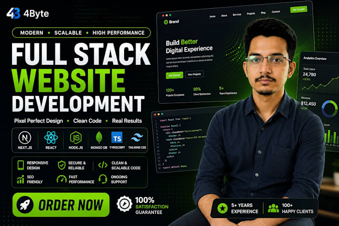 develop a full stack scalable custom website