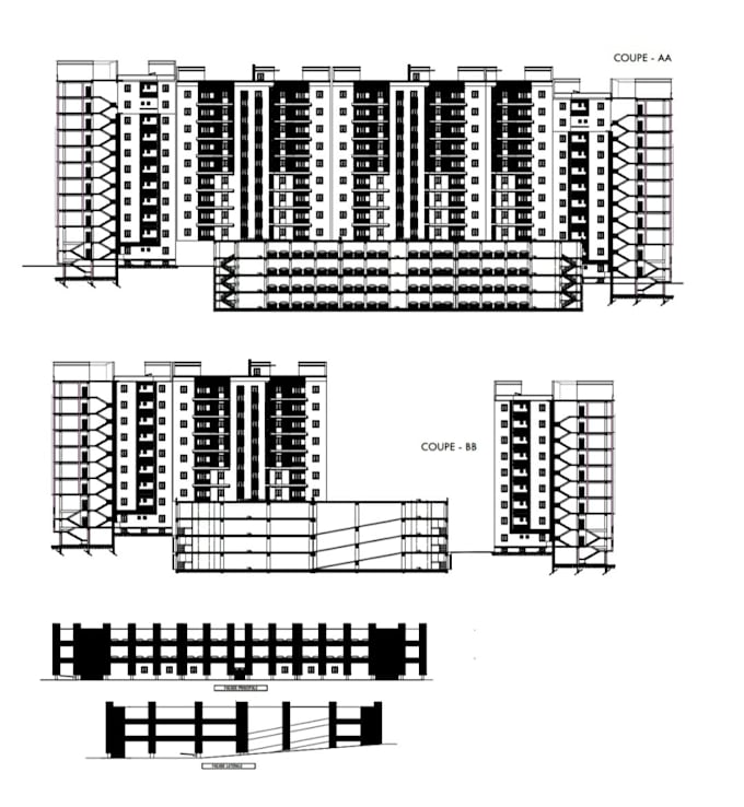 create professional detailed architectural technical plans