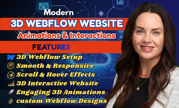 Crea animazioni e interazioni webflow 3d moderne per il tuo sito