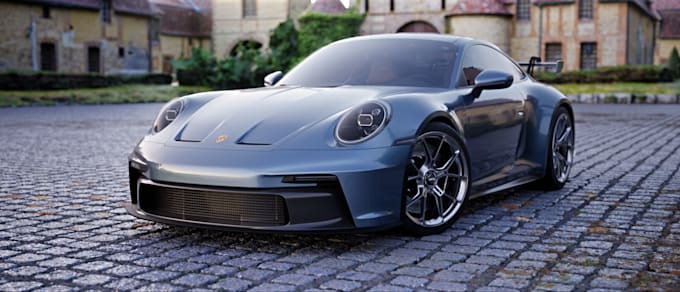 create cinematic 3d automotive car renders