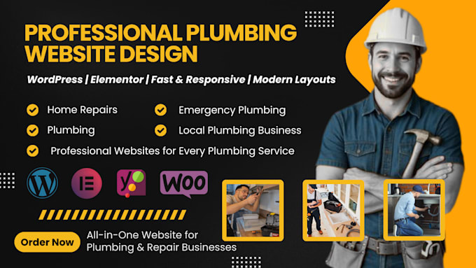 design plumbing, repair and handyman services website