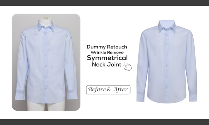 flat lay image editing, ghost mannequin, neck joint, apparel image editing