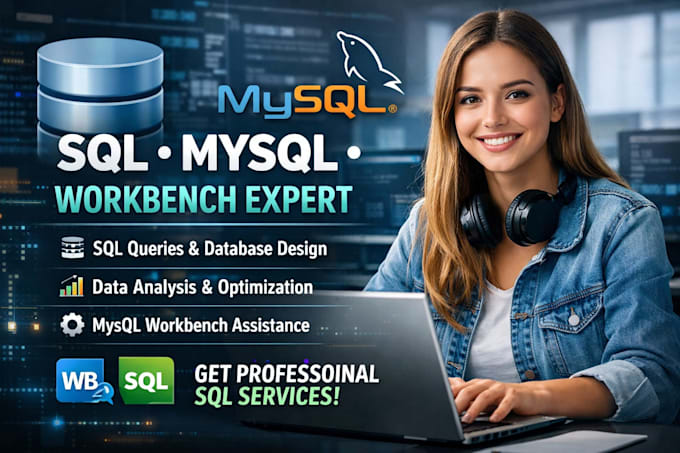 write sql queries, design mysql database and fix mysql workbench issues