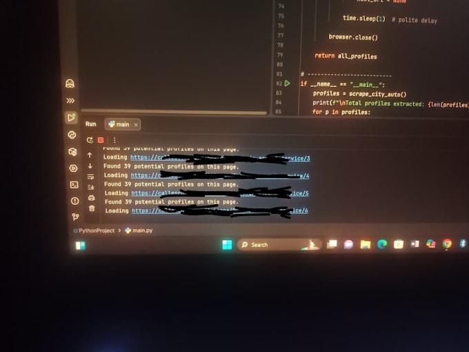 write a python script for automation, web scraping, or data processing