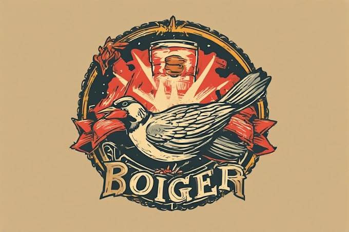 design an original retro badge logo