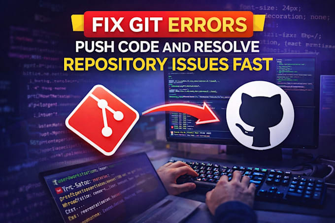 fix git errors, push code and resolve repository issues fast