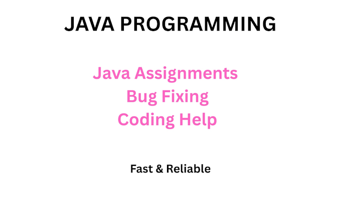 develop java programs and fix java code errors