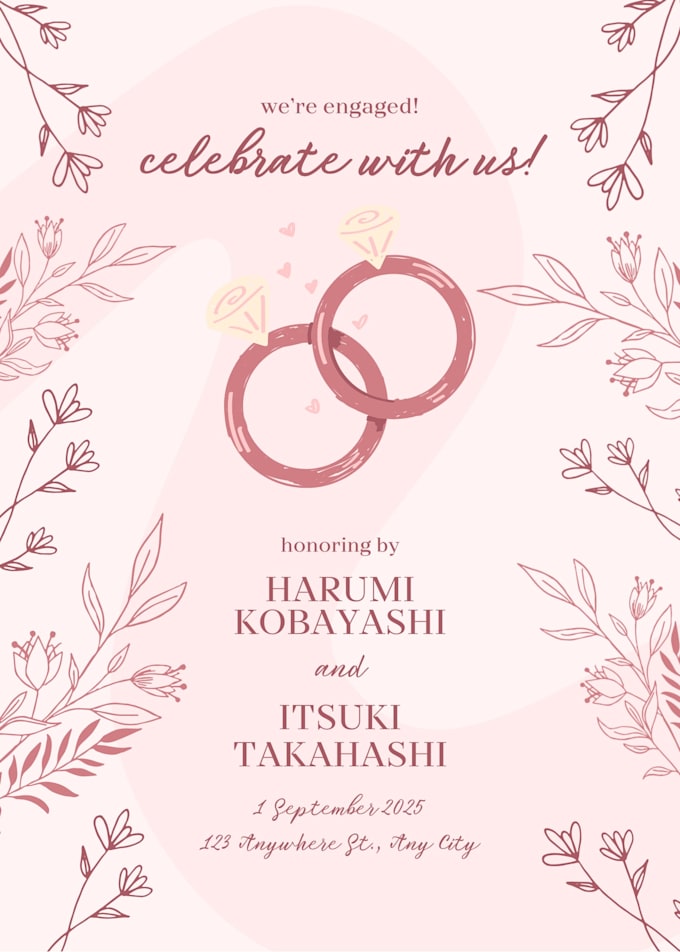 wedding and engement card
