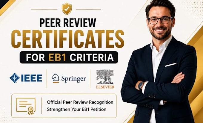provide backdate ieee springer peer review certificate for eb1
