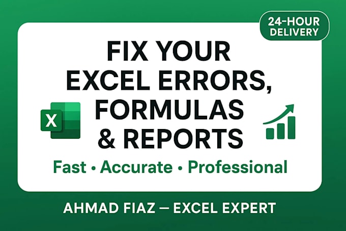 fix and optimize excal formulas, dashbords, and calculations