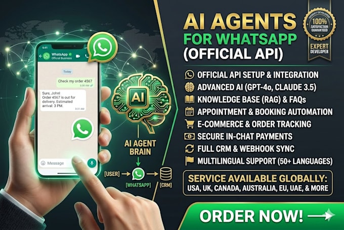 build whatsapp ai chatbots or whatsapp ai agents using whatsapp API