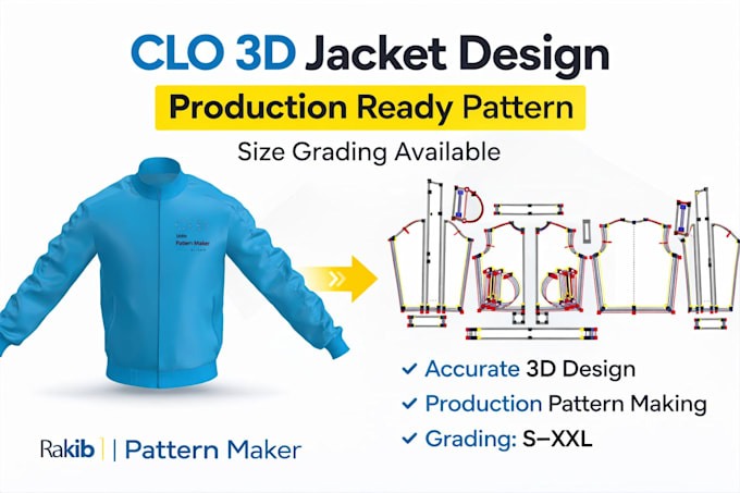 make sewing patterns, clo 3d design and grading in dxf PDF