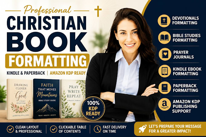 format christian books devotionals journals editing for amazon KDP