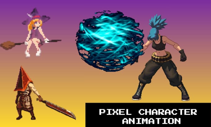 create 2d pixel art animation game character aseprite spite sheet video games