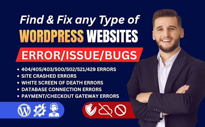 be your expert wordpress support and fix any website errors fast