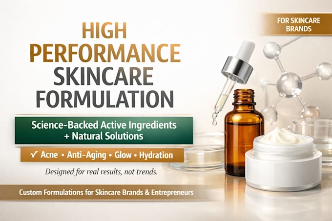 develop high performance skincare formulation with science backed actives