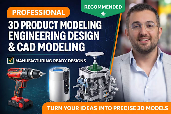 Do professional 3d product modeling, engineering design and 3d cad ...