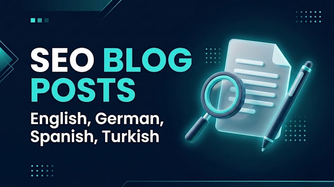 write SEO optimized blog posts and web articles