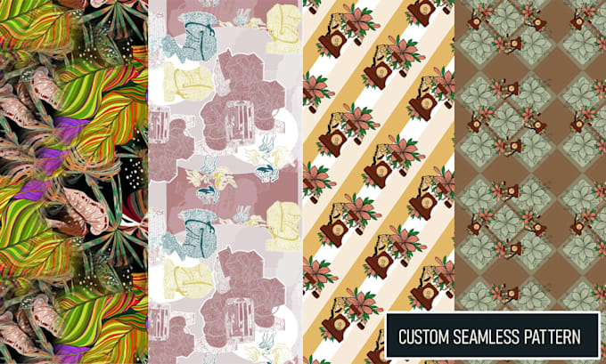 design custom seamless textile and surface patterns