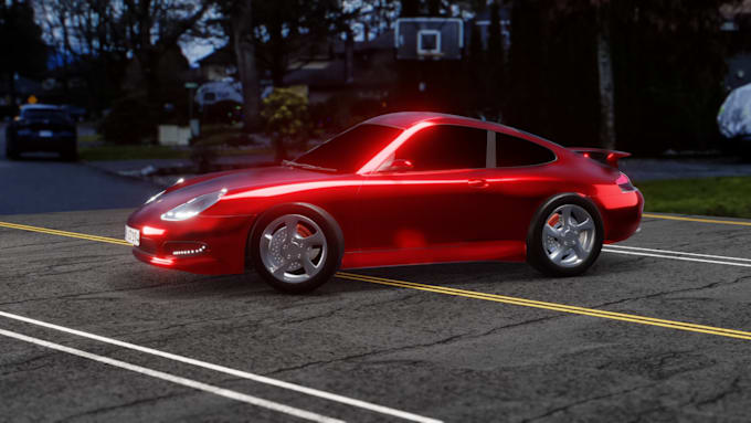 create cinematic car 3d animation for ads, brand or video