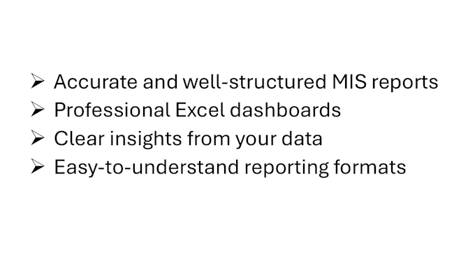mis reports and excel dashboards