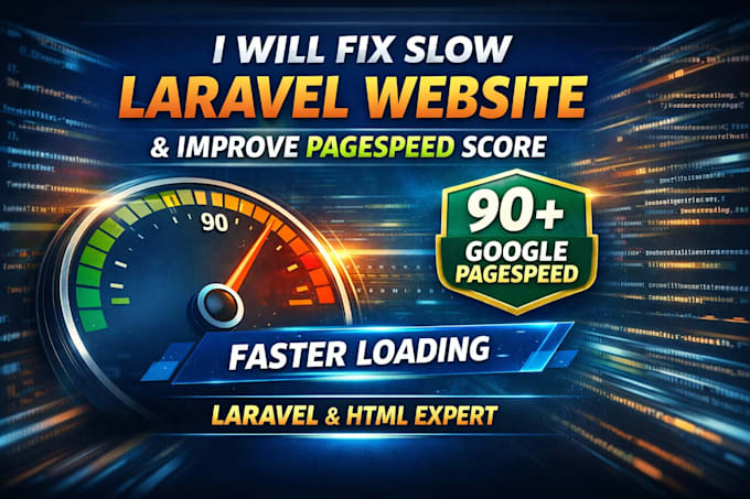 fix slow laravel or html website and improve pagespeed score