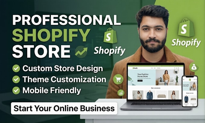 build shopify website, design or redesign shopify store, pro homepage design