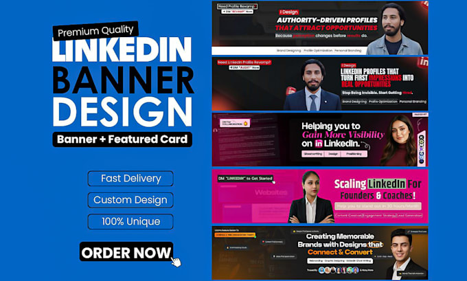 design premium linkedin banner for your profile