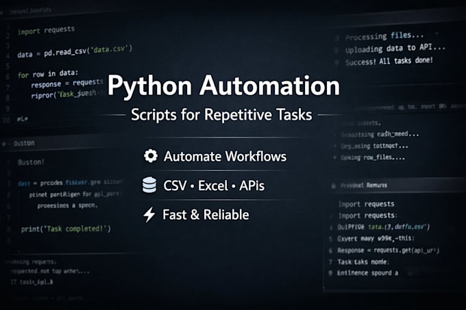 build a python script to automate your repetitive tasks