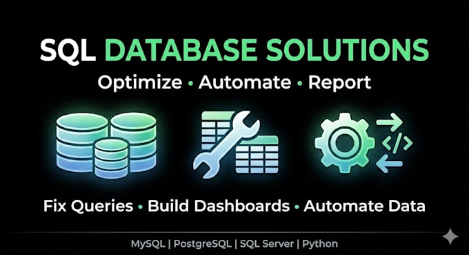 write sql queries and optimize your database