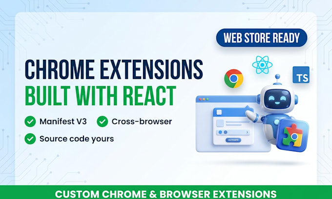 develop a chrome extension with react, typescript and manifest v3