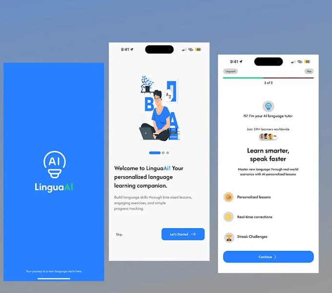 develop elearning app, ai language learning app, online course app, online tutor