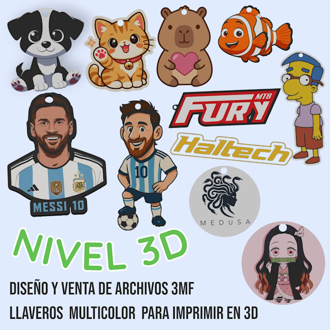 design a custom 3d logo keychain for 3d printing