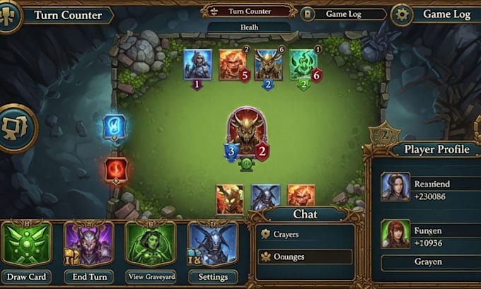 develop addictive multiplayer tcg ccg card game  board game deck builder unity