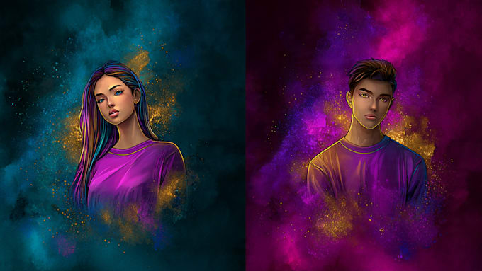 create nft collection or meme art in cartoon or anime style