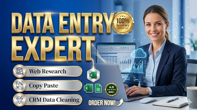 do accurate data entry, copy paste and typing work