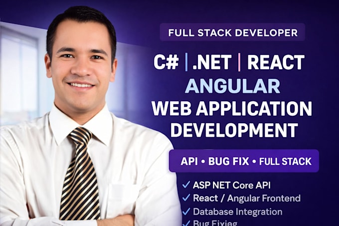 develop web applications using csharp,net, angular, or react
