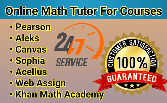 help with online math, chemistry courses and provide step by step guidance