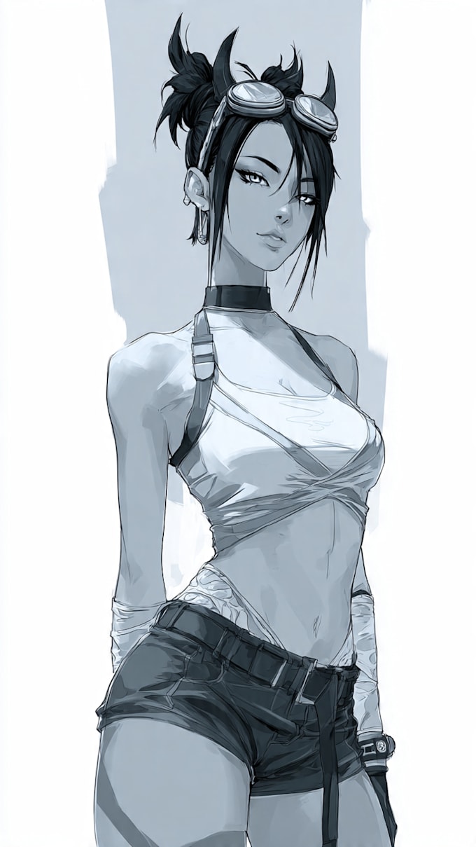 draw a sfw anime stylized art