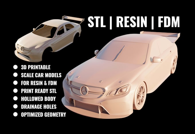 Modelos de autos a escala imprimibles en 3d, imprime stl huecos para ...