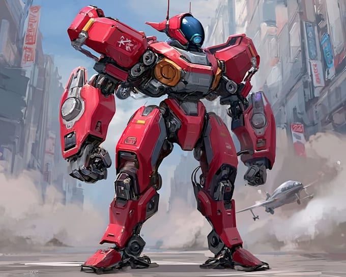 draw or design mechs robots concepts