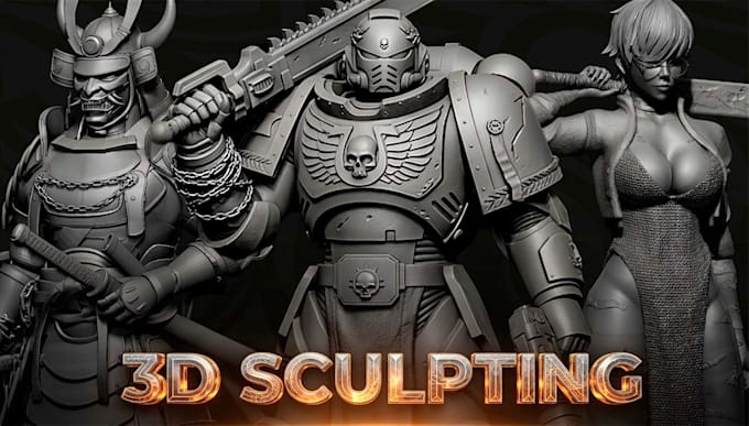 sculpt custom 3d characters for printing